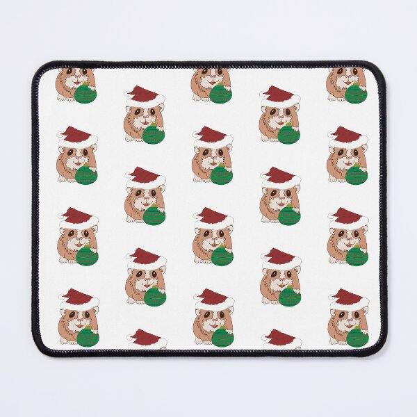 Item preview, Christmas Santa Hamster green bauble designed and sold by Micki Moxie.