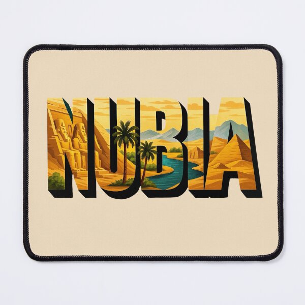Item preview, Nubia - Nile Temples & Ancient Desert Typography Art designed and sold by Myra365Art.
