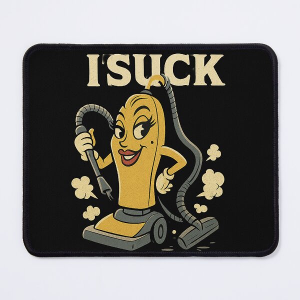 Item preview, Retro Cartoon Vacuum – “I Suck” Funny Innuendo Design designed and sold by Promptwear.0.