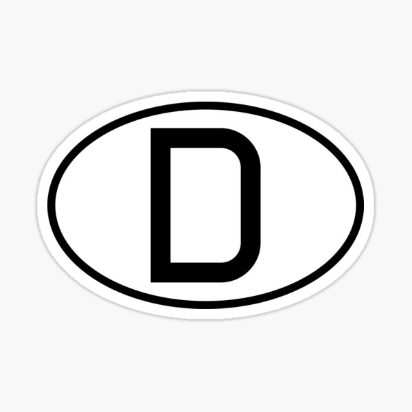 Artikel-Vorschau von KFZ D-Schild, designt und verkauft von OriginWave.