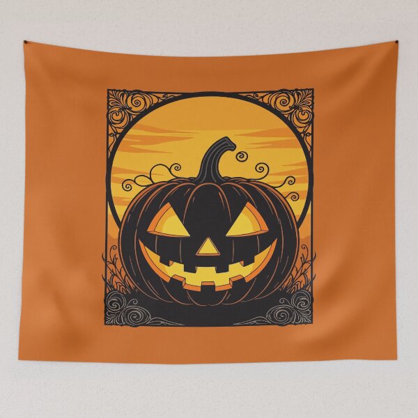 Item preview, Art Nouveau Autumn Gothic Jack O Lantern designed and sold by taiche.