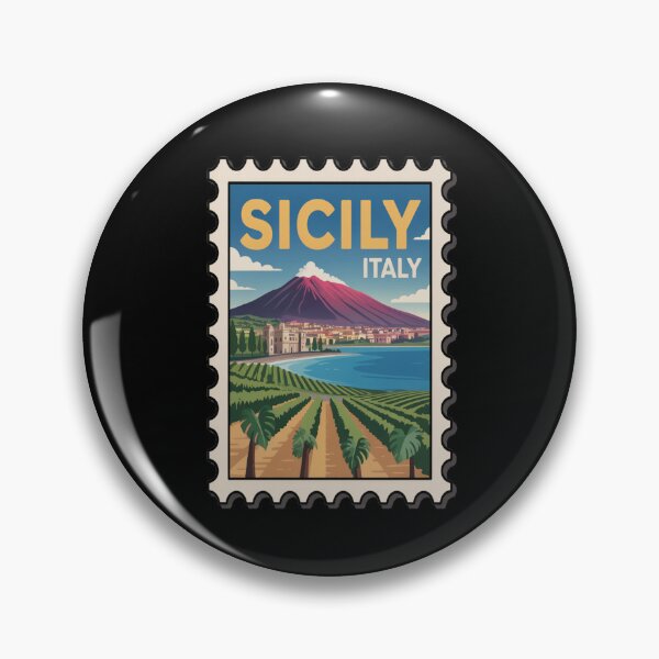 Item preview, Sicily Italy Mt. Etna Scenic View Postage Stamp Sticker designed and sold by stickercuffs.