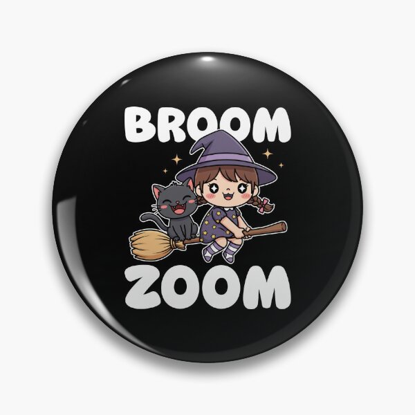 Item preview, BROOM ZOOM - WITCH HALLOWEEN designed and sold by KEF Custom.