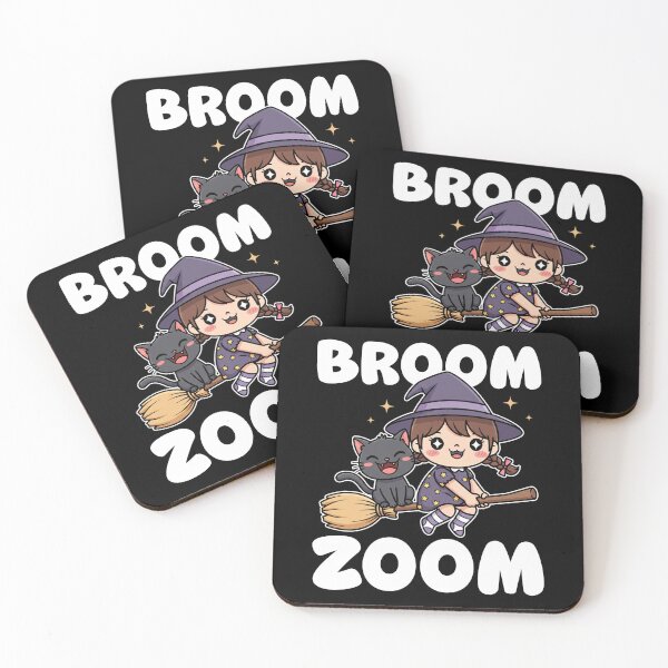 Item preview, BROOM ZOOM - WITCH HALLOWEEN designed and sold by KEF Custom.