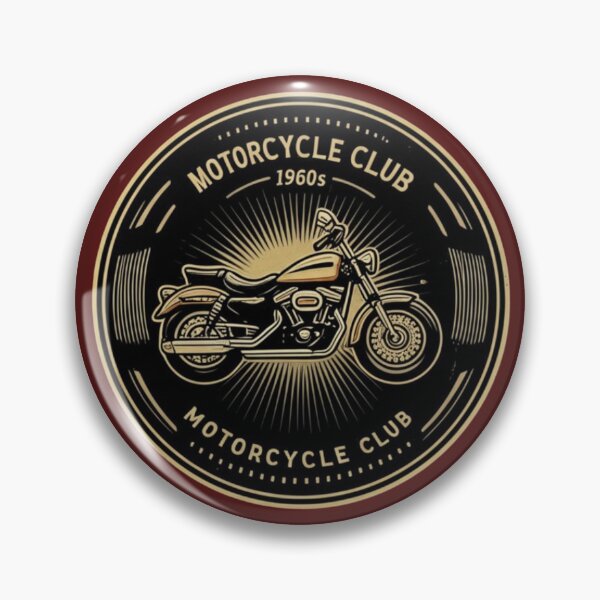 Item preview, Classic 1960s Motorcycle Club Badge Design designed and sold by PrintBreeze.