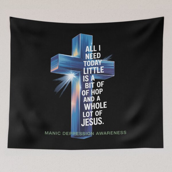 Item preview, Hope And A Whole Lot Of Jesus Manic Depression Awareness designed and sold by tearbytea.