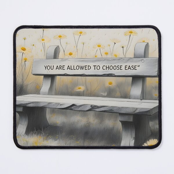 Item preview, You Are Allowed To Choose Ease, Surreal Botanical Sketch, Affirmation Art With Golden Shrub Daisy Flowers designed and sold by MoMidoStore.