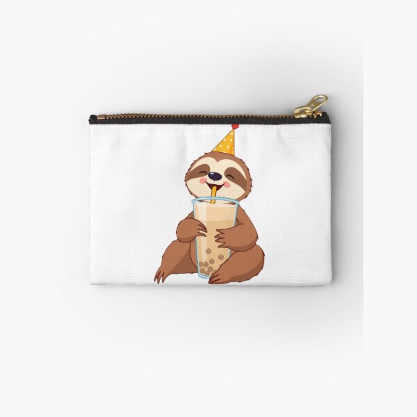 Item preview, Sloth Boba Tea Milk Chocolate Party Hat happy birthday kawaii gift funny christmas happy designed and sold by CheeseBlueprint.
