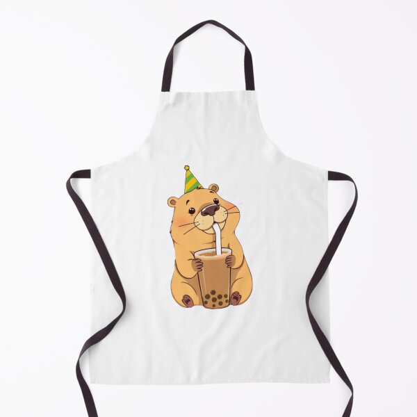 Item preview, Capybara Boba Tea Milk Chocolate Party Hat happy birthday kawaii gift funny christmas happy designed and sold by CheeseBlueprint.