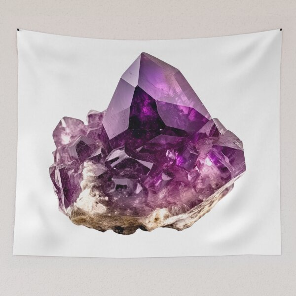 Item preview, Raw Amethyst Cluster, Minimalist Crystal Art designed and sold by helgekerler.