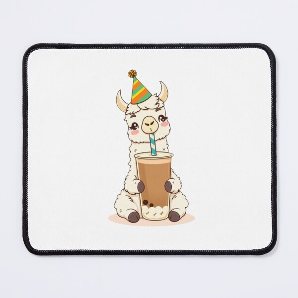 Item preview, Llama Boba Tea Milk Chocolate Party Hat happy birthday kawaii gift funny christmas happy designed and sold by CheeseBlueprint.