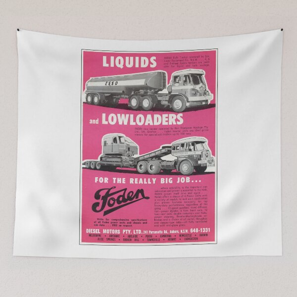 Item preview, 1963 Foden Truck Vintage Advert - Aussie Heavy Hauler Art - Built for Liquids, Low Loaders & Big Jobs designed and sold by taspaul.