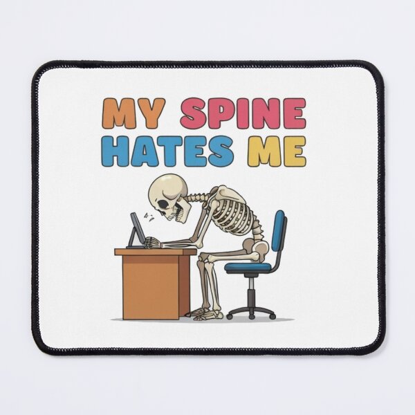 Item preview, back pain Posture Meme – White T-Shirt Mockup designed and sold by Uglyandcute.