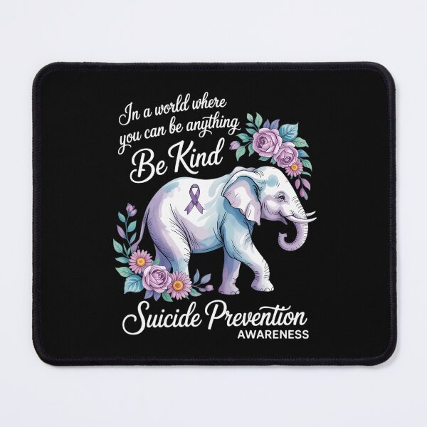 Item preview, Suicide Prevention Awareness Sunflower Elephant Be Kind designed and sold by tearbytea.