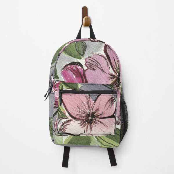 Item preview, Pink bloom on gray canvas designed and sold by Eau en couleur.
