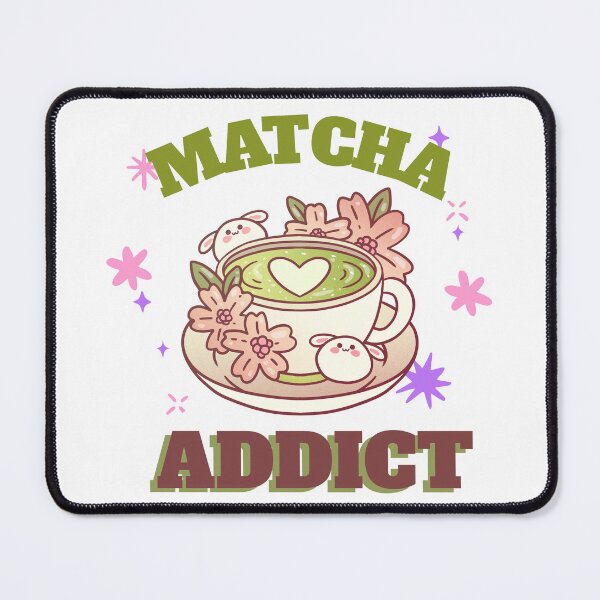 Item preview, Matcha Addict – Cute Matcha Tea Lover Design with Bunnies and Flowers designed and sold by chatzous.