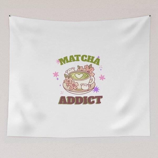 Item preview, Matcha Addict – Cute Matcha Tea Lover Design with Bunnies and Flowers designed and sold by chatzous.