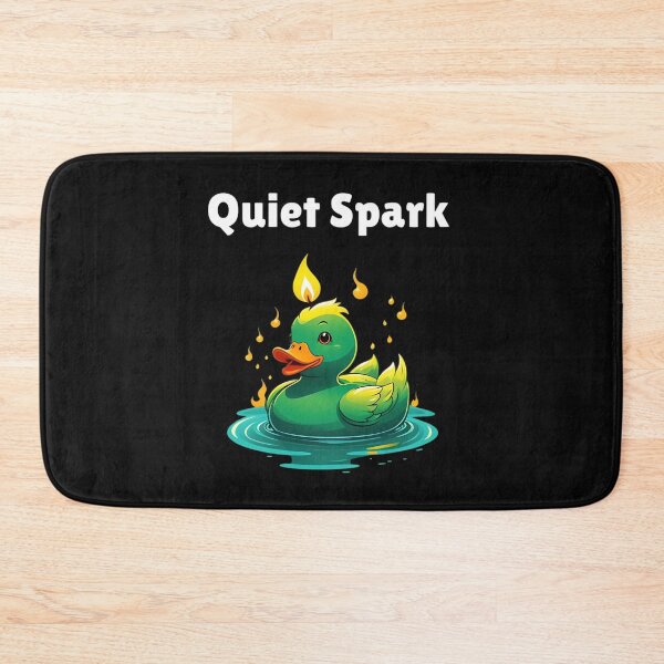 Item preview, Quiet Spark - Adorable Green Duck Floating Candle Art - Stoicism Quote designed and sold by LexaArtworks.