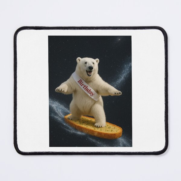 Item preview, Polar Bear in Galaxy boba tea garlic bread sash happy birthday kawaii gift christmas designed and sold by CheeseBlueprint.