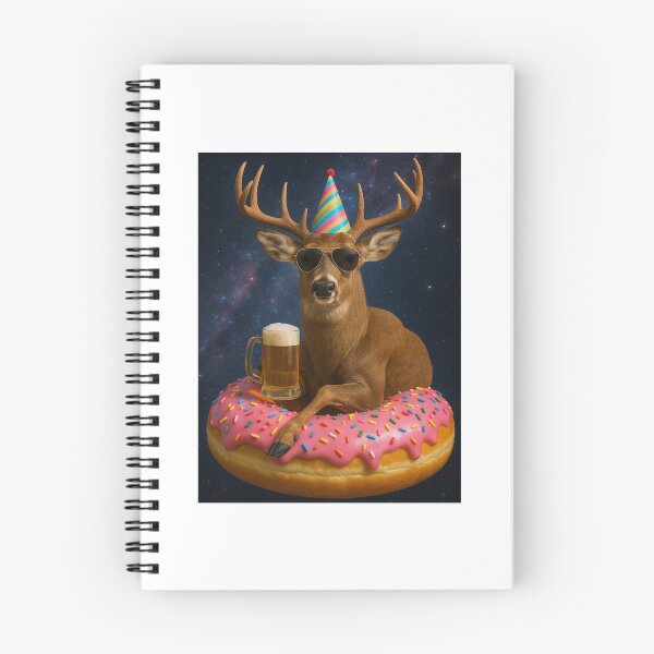 Item preview, Deer in Galaxy beer donut happy birthday kawaii gift christmas designed and sold by CheeseBlueprint.