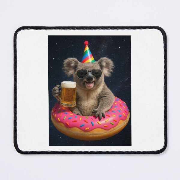 Item preview, Koala in Galaxy beer donut happy birthday kawaii gift christmas designed and sold by CheeseBlueprint.