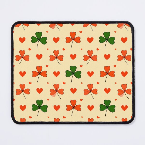 Item preview, Green, red and heart-shaped clover leaves designed and sold by PattaZone.