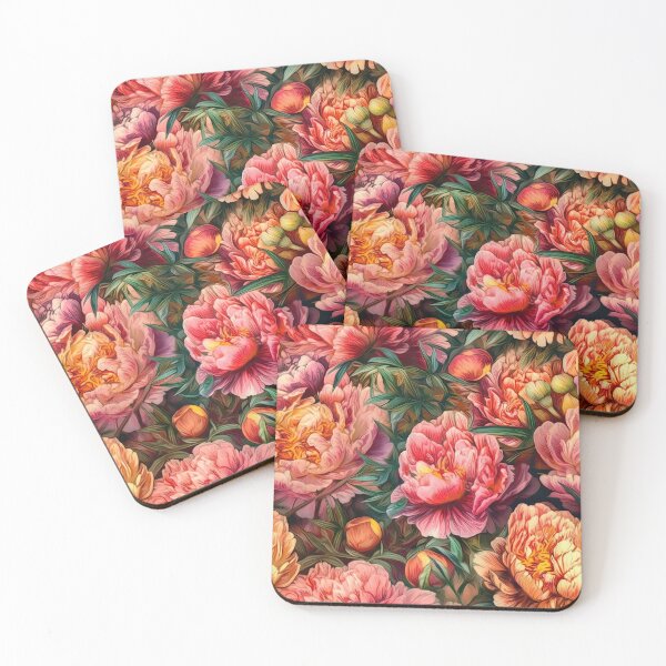 Item preview, Timeless Peony Blooms, Vintage Garden Design designed and sold by helgekerler.