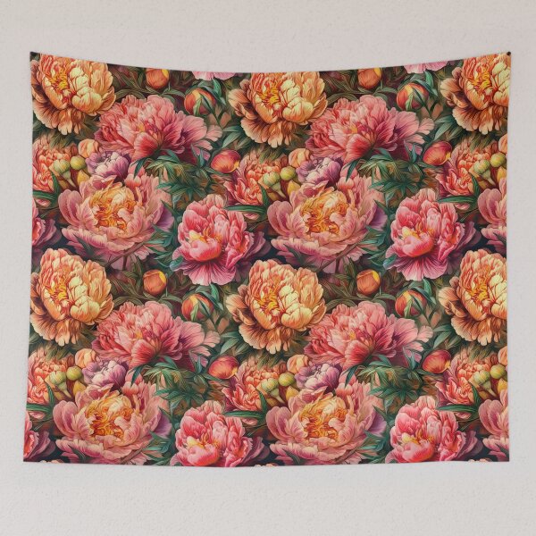 Item preview, Timeless Peony Blooms, Vintage Garden Design designed and sold by helgekerler.