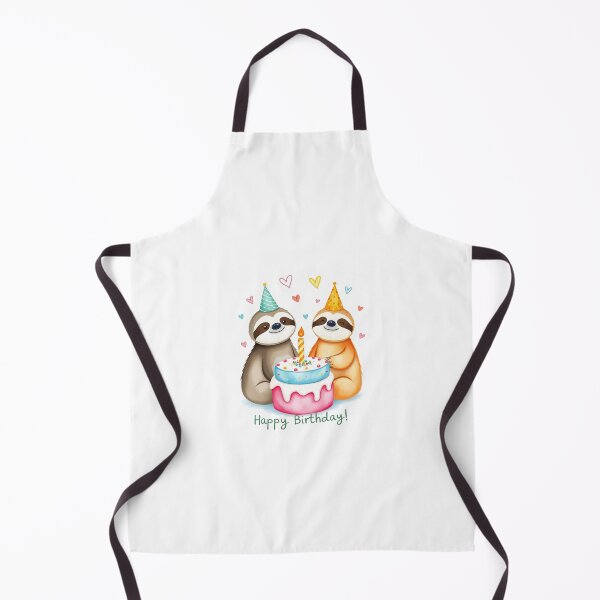 Item preview, Sloth Couple Birthday Cake love heart happy kawaii gift christmas designed and sold by CheeseBlueprint.