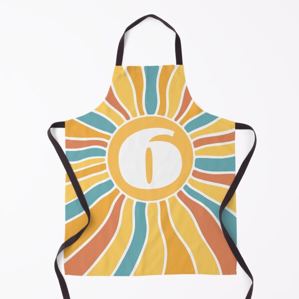 Item preview, 6th Birthday, 6th grade, retro sun, number 6 designed and sold by iclipart.