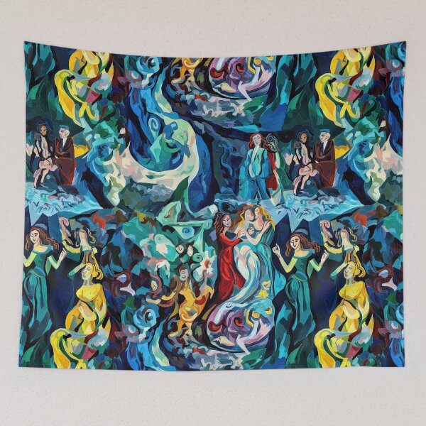 Item preview, Mystical Blue Nibelung, Abstract Opera Art designed and sold by helgekerler.