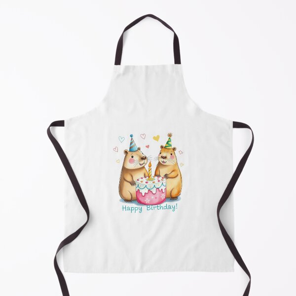 Item preview, Capybara Couple Birthday Cake love heart happy kawaii gift christmas designed and sold by CheeseBlueprint.