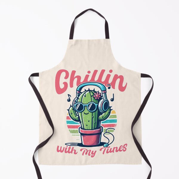Item preview, Chillin’ Cactus Listening to Music – Cool Plant Vibes Design designed and sold by Dantin.