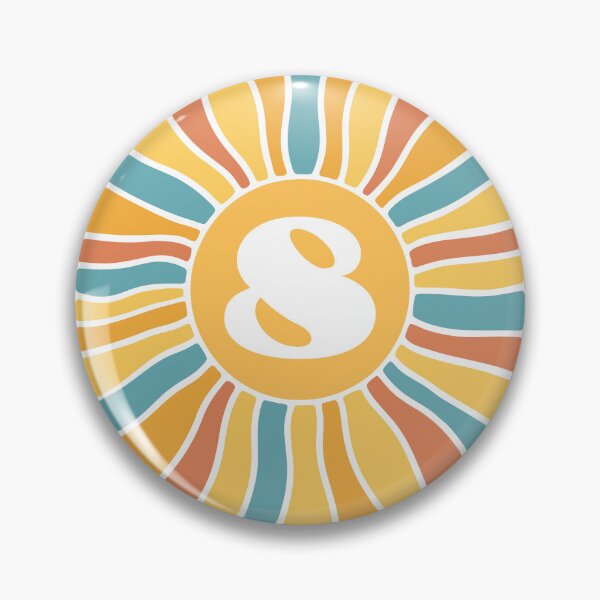 Item preview, 8th Birthday, 8th grade, retro sun, number 8 designed and sold by iclipart.