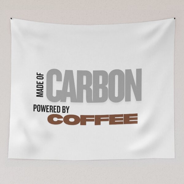 Item preview, Made of Carbon, Powered By Coffee t-shirt designed and sold by microwave-jenny.