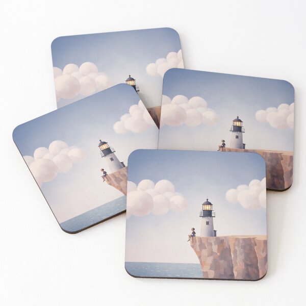 Item preview, Cliffside Stillness by the Lighthouse designed and sold by Whimsical Hug.