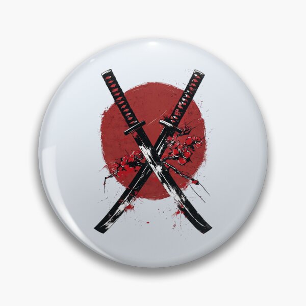 Item preview, Crossed Katanas With Cherry Blossom designed and sold by Aise06.