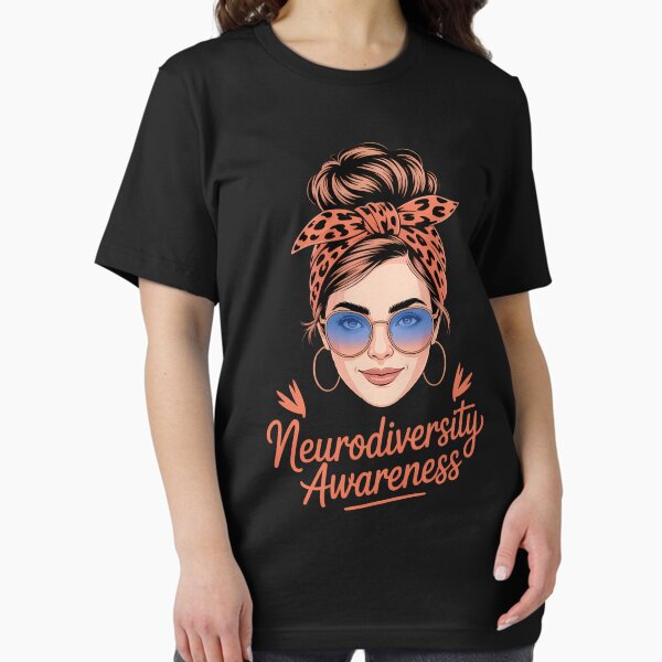 Item preview, Girl messy bun ADHD Awareness Ribbon Neurodiversity designed and sold by waazwee6.