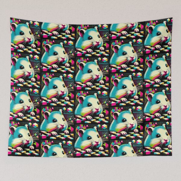 Item preview, Geometric colorful hamster  designed and sold by Dogandesighn.