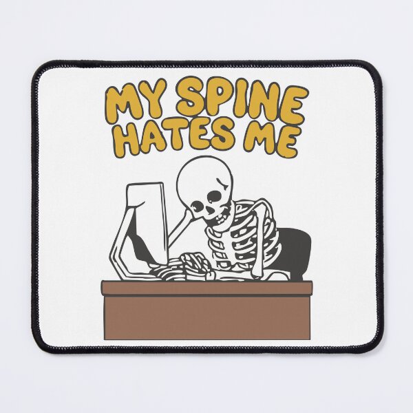 Item preview, back pain Posture Meme – White T-Shirt Mockup designed and sold by Uglyandcute.