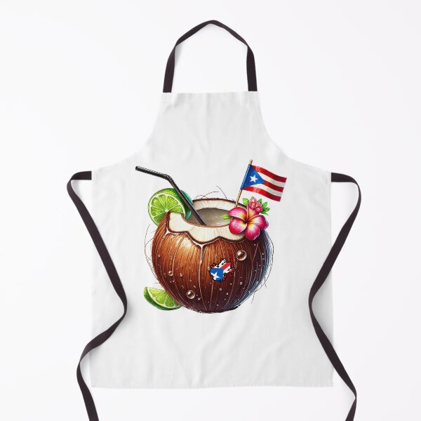 Item preview, Puerto Rico Coconut Drink with Flag Tropical Design Gifts designed and sold by Maniutek.