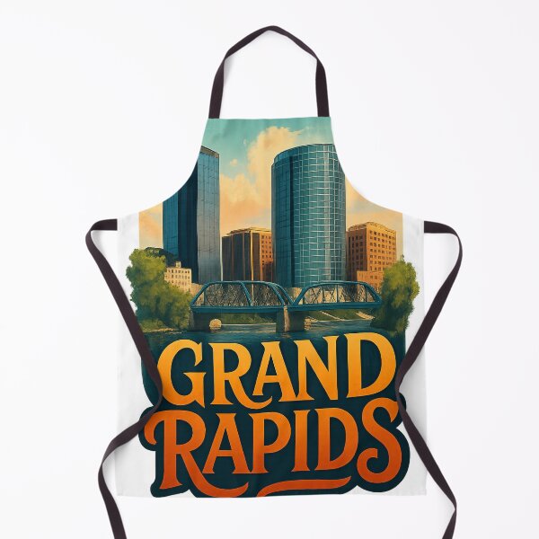 Item preview, Grand Rapids, Michigan USA – Downtown Skyline and Blue Bridge designed and sold by Aryabek.