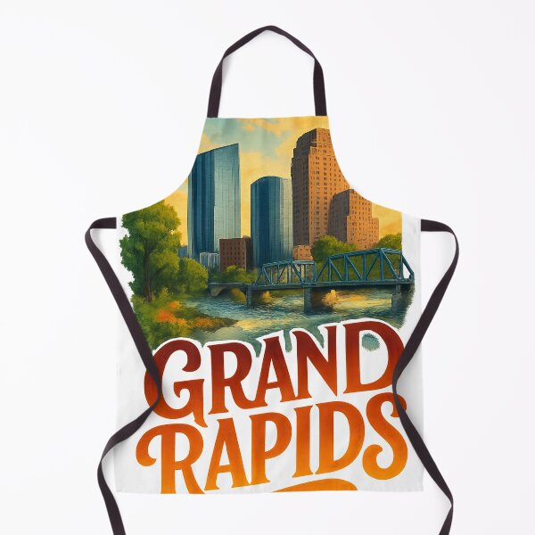 Item preview, Grand Rapids, Michigan USA – Riverfront Skyline designed and sold by Aryabek.