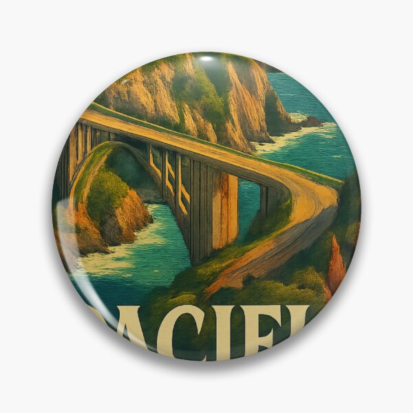 Item preview, Pacific Coast Highway, California USA – Coastal Bridge Sunset designed and sold by Aryabek.