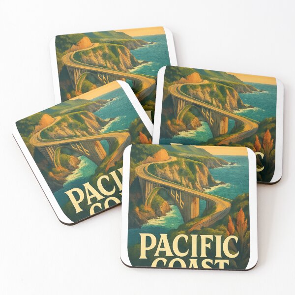 Item preview, Pacific Coast Highway, California USA – Coastal Bridge Sunset designed and sold by Aryabek.