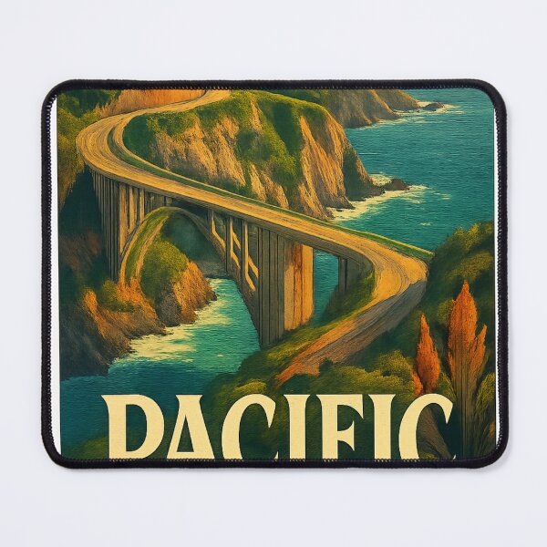 Item preview, Pacific Coast Highway, California USA – Coastal Bridge Sunset designed and sold by Aryabek.