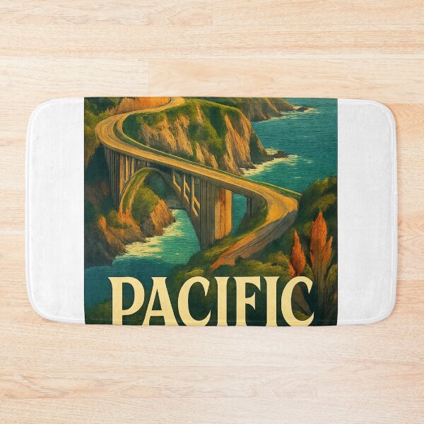 Item preview, Pacific Coast Highway, California USA – Coastal Bridge Sunset designed and sold by Aryabek.