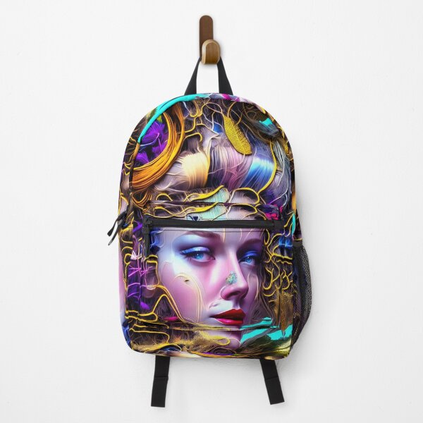 Item preview, Psychedelic Baroque Beauty, Vibrant Pop Portrait designed and sold by helgekerler.
