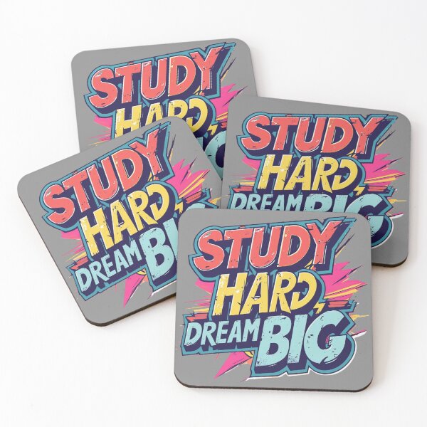 Item preview, Study Hard Dream Big – Bold Retro Pop Art Explosion designed and sold by Feel It All Club.