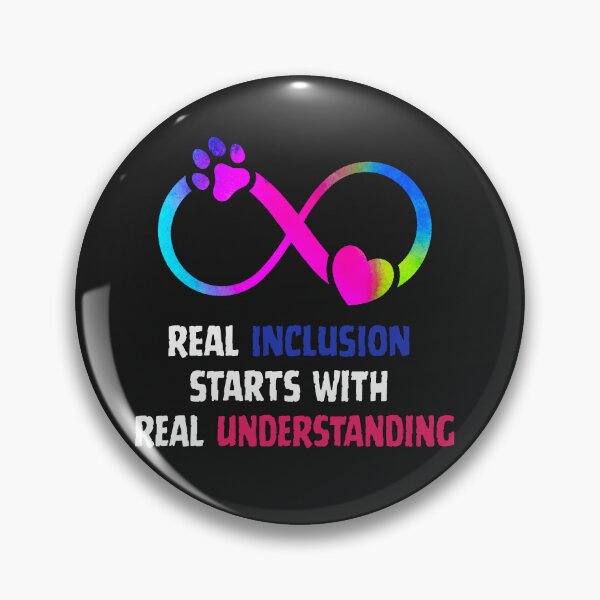 Item preview, Real Inclusion Starts with Real Understanding – Autism Awareness Quote Black designed and sold by MKShop91.